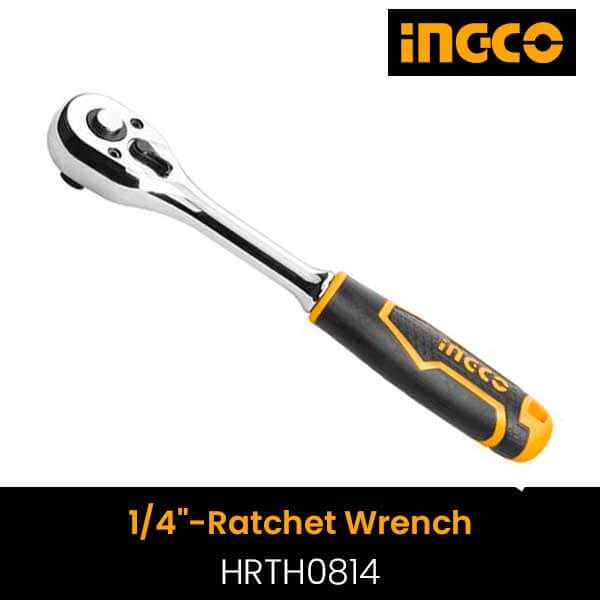 INGCO 1/4″ Ratchet Wrench 158mm 45T HRTH0814