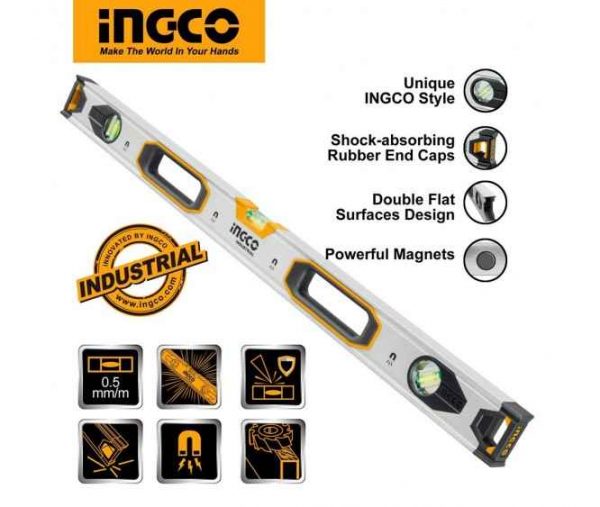 INGCO SPIRIT LEVEL WITH MAGNET 80cm HSL38080M
