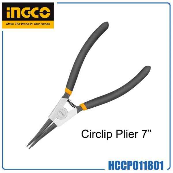 INGCO Straight Head Circlip Plier 7"External HCCPO11801