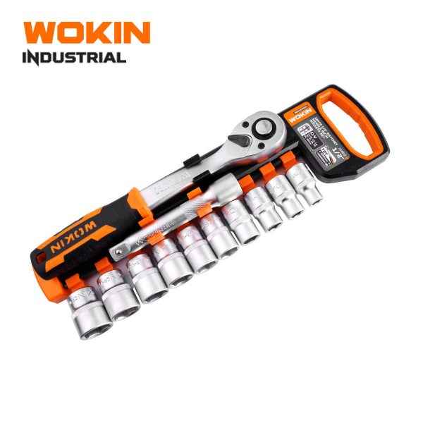 WOKIN 12pcs 1/2″ Ratchet Handle with Socket Set 154812