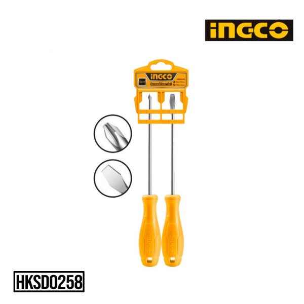 INGCO 2Pcs Screwdriver Set HKSD0258