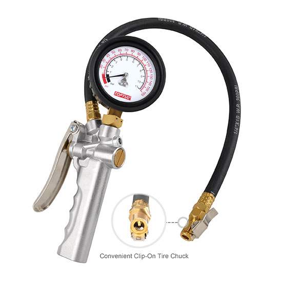 TOPTUL 3-Function Tire Pressure Gauge JEAL160A