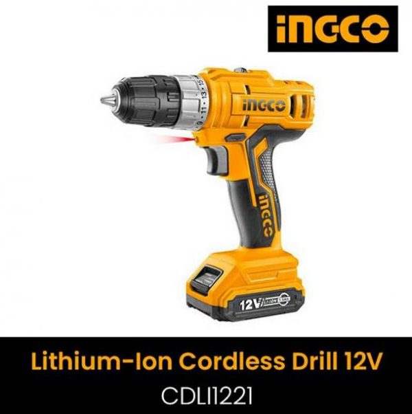 INGCO Lithium-Ion Cordless Drill 12V CDLI1221-8