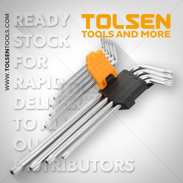 TOLSEN Extra Longarm Torx Hex Key Set TOL20057